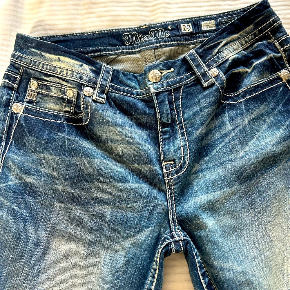 Miss Me Brushed Denim Rodeo Jeans